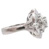 2.61ctw Diamond Cluster Ring Platinum & 14K White Gold side