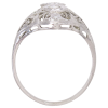 .22ctw Diamond Filigree Detail Art Deco Ring 18K White Gold Profile