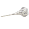 .24ctw Three Stone Diamond Filigree Art Deco Ring Platinum Side