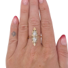 .30ctw Old Euro Diamond Navette Art Deco Ring 14K Rose Gold Worn