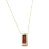 5.0ct Fantasy Cut Garnet Necklace 14K Gold back