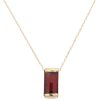5.0ct Fantasy Cut Garnet Necklace 14K Gold pendant