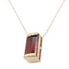 5.0ct Fantasy Cut Garnet Necklace 14K Gold side