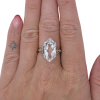 5.25ct Goshenite Beryl Filigree Detail Art Deco Ring 14K worn