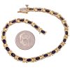8.88ctw Sapphire Line Bracelet 14K Yellow Gold back