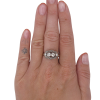 .98ctw Toi et Moi Diamond Edwardian Ring 14K Yellow Gold & Platinum Worn