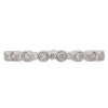 Alternating Bezel Diamond Wedding Band Stack .24 ctw