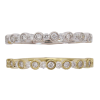 Alternating Bezel Diamond Wedding Band Stack .24 ctw Options