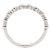 Alternating Bezel Diamond Wedding Band Stack .24 ctw Profile