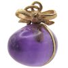 Amethyst Easter Egg Charm with Bow 14K Gold front