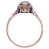 Art Deco 2.72ct French Cut Sea Green Aquamarine Ring 14K Gold profile