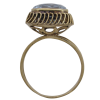 Cushion Cut Blue Spinel Mid-Century Ring 14K Yellow Gold profile
