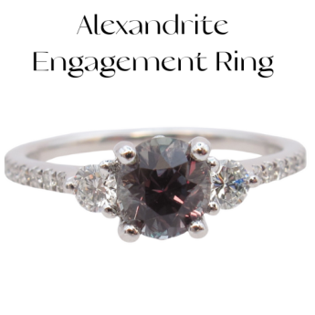 Custom Alexandrite Engagement Ring by Arnold Jewelers