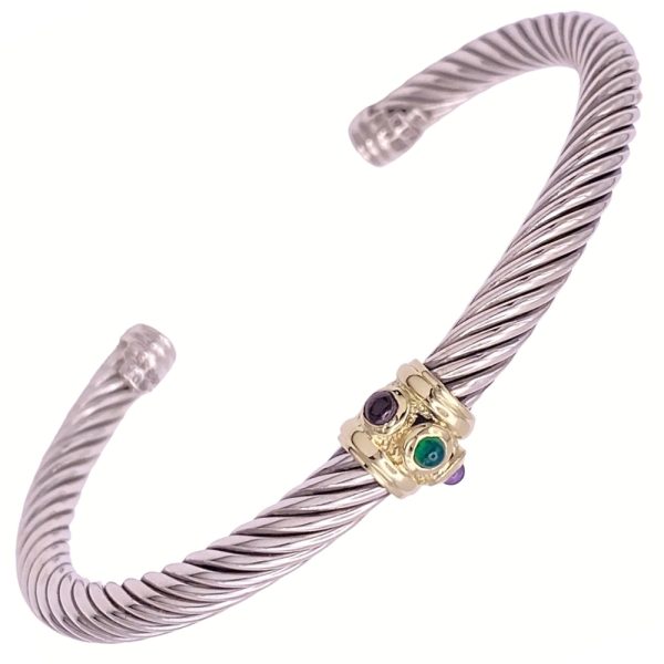 David Yurman Renaissance Bracelet 14K Gold & Sterling Silver