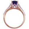 Effy 2.25ctw Sapphire Ring 14K Rose Gold profile