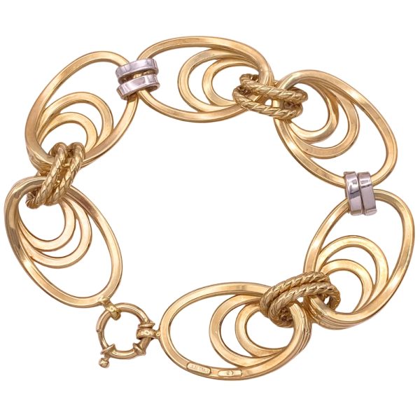 Fashion Link Bracelet 14K Two-Tone Gold back