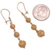 Graduated Bead Dangle Earrings 22K Baht Gold size