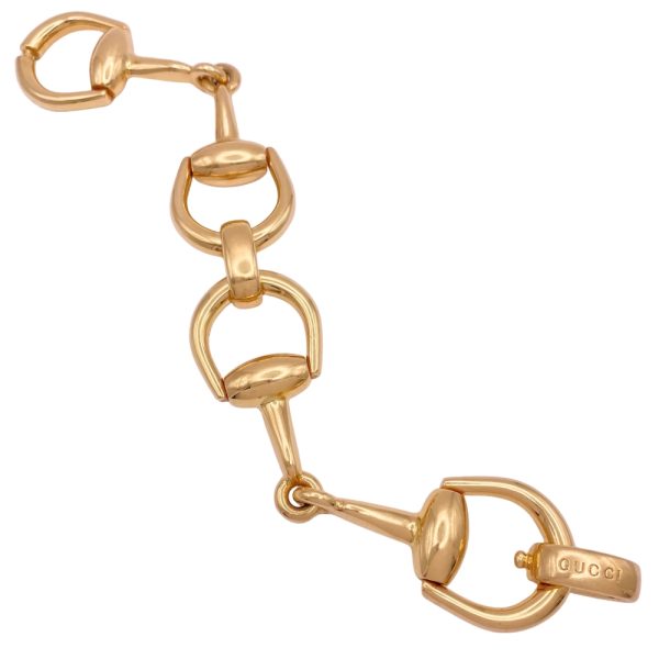 Gucci Horse Bit Statement Bracelet 18K Gold full