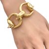 Gucci Horse Bit Statement Bracelet 18K Gold worn