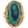 Handcrafted Malachite Ring 18K Gold