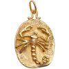 Handcrafted Scorpio Zodiac Pendant 18K Gold