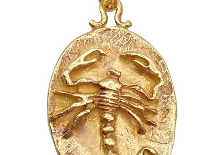 Handcrafted Scorpio Zodiac Pendant 18K Gold