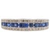 Le Vian 0.72ctw Diamond & Sapphire Band Ring 14K White Gold