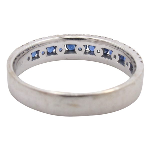Le Vian 0.72ctw Diamond & Sapphire Band Ring 14K White Gold back