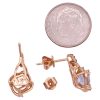 Le Vian 1.65ctw Aquamarine Earrings 14K Rose Gold size