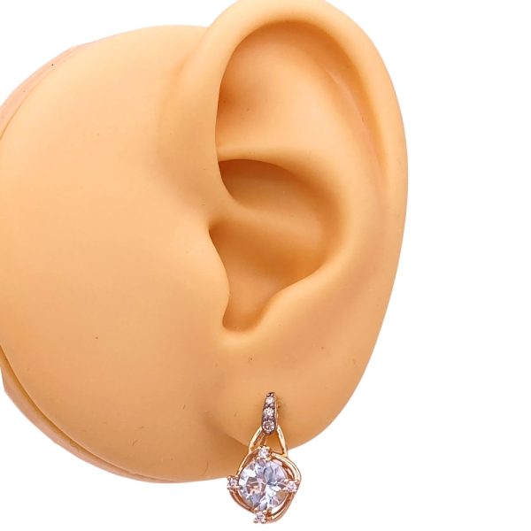 Le Vian 1.65ctw Aquamarine Earrings 14K Rose Gold worn