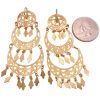 Long Chandelier Dangle Earrings 14K Gold size