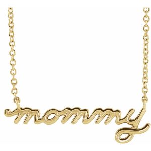Mommy Station Necklace 14k Gold