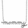 Mommy Station Necklace 14k White Gold