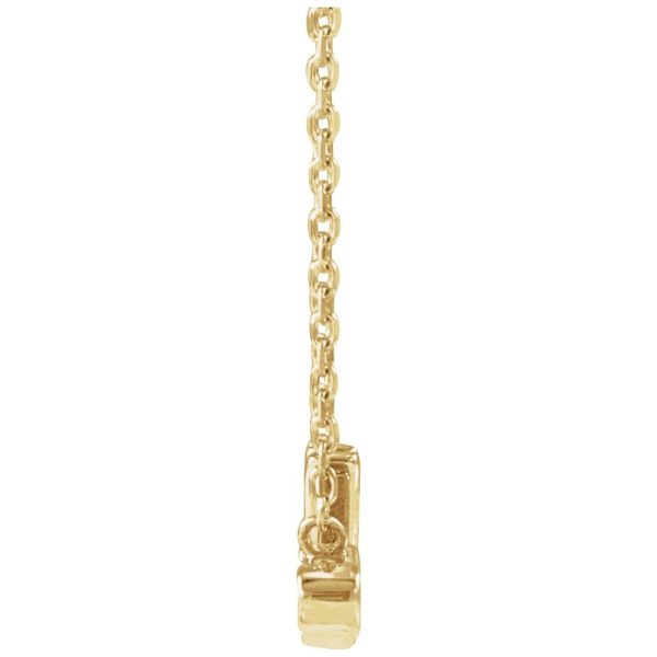 Mrs Diamond Station Necklace 14k Gold Profile