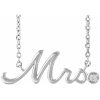 Mrs Diamond Station Necklace 14k White Gold