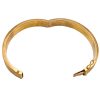 Ornate Banded Bangle Bracelet 14K Gold open