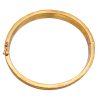 Ornate Banded Bangle Bracelet 14K Gold side