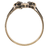 Rose Cut Diamond Wreath Georgian Ring 14K & Silver Profile