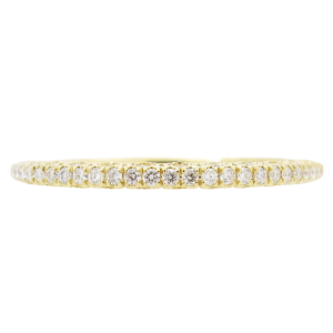 Thin Diamond Weddind Band Stack with Side Gallery .14 ctw