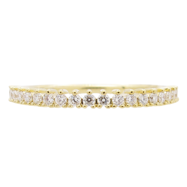 Three Prong Thin Diamond Wedding Band Stack .19 ctw