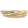 Tri-Color Trinity Rolling Ring 18K Gold front
