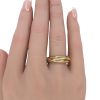 Tri-Color Trinity Rolling Ring 18K Gold worn