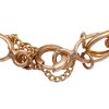 Victorian Floral Oval Link Bracelet 14K Gold clasp