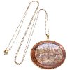Victorian Grand Tour Micro Mosaic Necklace 14K Gold