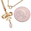 Victorian Pearl Lavaliere Necklace 14K Gold back