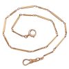 Victorian Watch Chain Necklace 10K Gold 14 Length