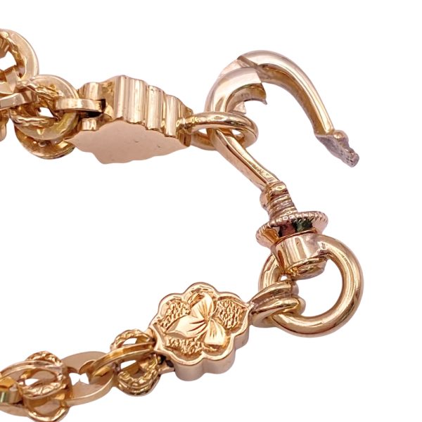Victorian Watch Chain Necklace 10K Gold clasp