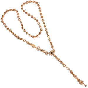 Victorian Watch Chain Necklace 10K Gold full