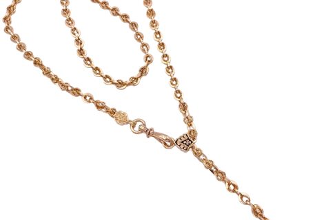 Victorian Watch Chain Necklace 10K Gold full