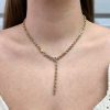 Victorian Watch Chain Necklace 10K Gold worn